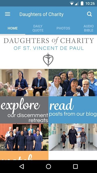 Run android online APK Daughters of Charity US from MyAndroid or emulate Daughters of Charity US using MyAndroid Run android online APK Daughters of Charity US from MyAndroid or emulate Daughters of Charity US using MyAndroid