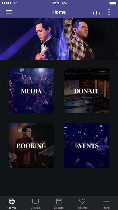 Emulate iPhone app David Hernandez Ministries using MyAndroid