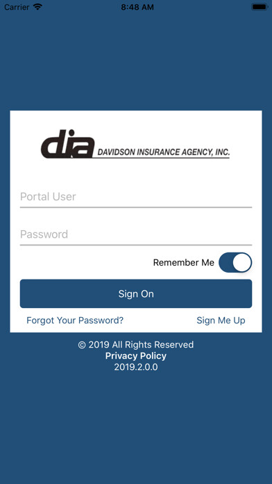 Emulate iPhone app Davidson Insurance Agency, INC using MyAndroid Emulate iPhone app Davidson Insurance Agency, INC using MyAndroid