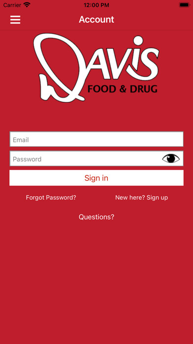 Emulate iPhone app Davis Food & Drug using MyAndroid Emulate iPhone app Davis Food & Drug using MyAndroid