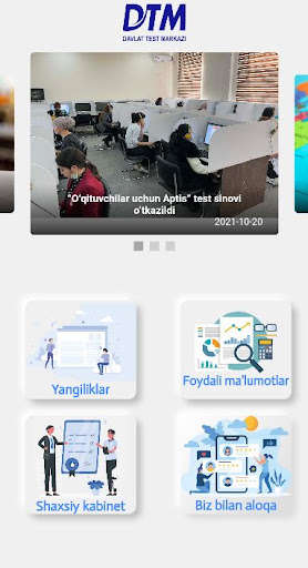 Run android online APK Davlat test markazi(DTM) from MyAndroid or emulate Davlat test markazi(DTM) using MyAndroid