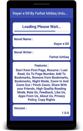 Run android online APK Dayar e Dil By Farhat Ishtiaq Urdu Novel from MyAndroid or emulate Dayar e Dil By Farhat Ishtiaq Urdu Novel using MyAndroid