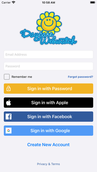Emulate iPhone app DaycareWebWatch using MyAndroid