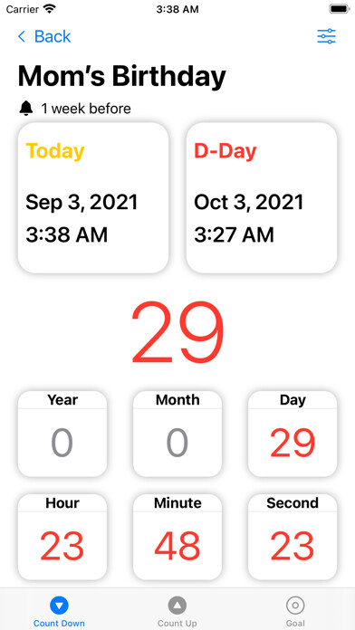 Emulate iPhone app Day Counter : Count Down & Up using MyAndroid Emulate iPhone app Day Counter : Count Down & Up using MyAndroid