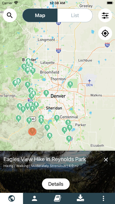 Emulate iPhone app Day Hikes Near Denver using MyAndroid Emulate iPhone app Day Hikes Near Denver using MyAndroid