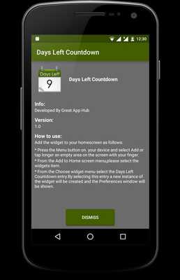 Emulate Android APK Day left Countdown