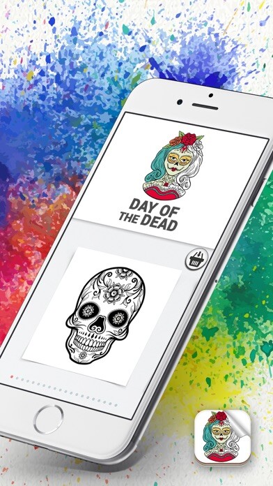 Emulate iPhone app Day of the Dead Coloring Book using MyAndroid Emulate iPhone app Day of the Dead Coloring Book using MyAndroid