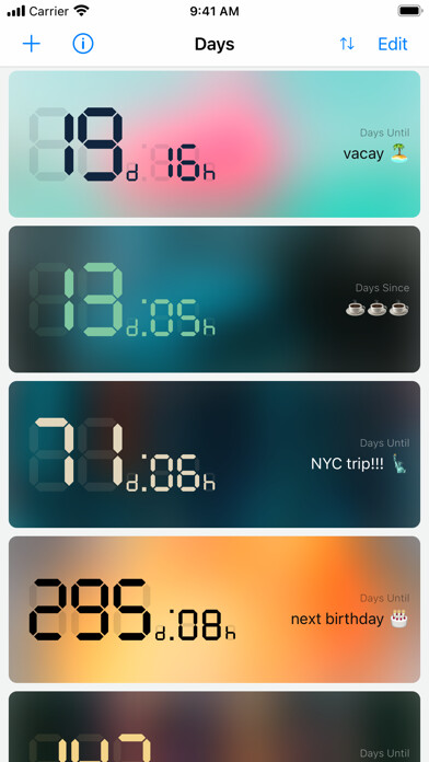 Emulate iPhone app Days - Keeping track of events using MyAndroid Emulate iPhone app Days - Keeping track of events using MyAndroid