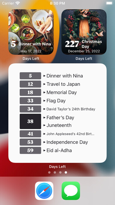 Emulate iPhone app Days-Left using MyAndroid