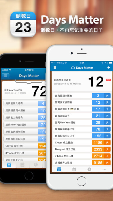 Emulate iPhone app 倒数日 · Days Matter using MyAndroid Emulate iPhone app 倒数日 · Days Matter using MyAndroid