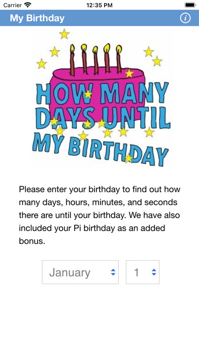 Emulate iPhone app Days until my birthday using MyAndroid Emulate iPhone app Days until my birthday using MyAndroid