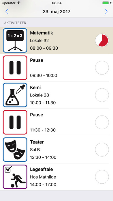 Emulate iPhone app DayTimer using MyAndroid