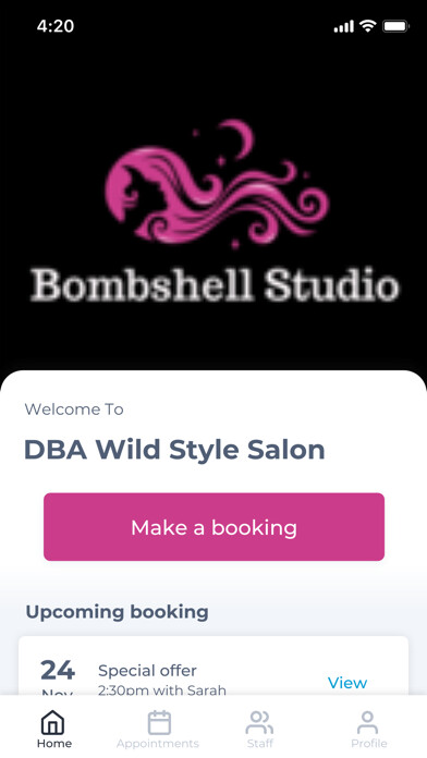 Emulate iPhone app DBA Wild Style Salon using MyAndroid Emulate iPhone app DBA Wild Style Salon using MyAndroid
