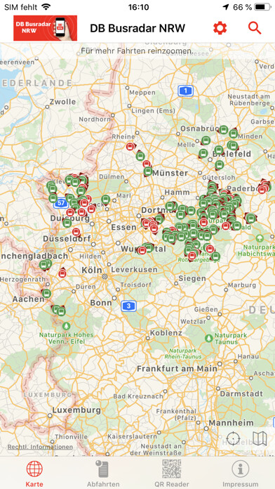 Emulate iPhone app DB Busradar NRW using MyAndroid