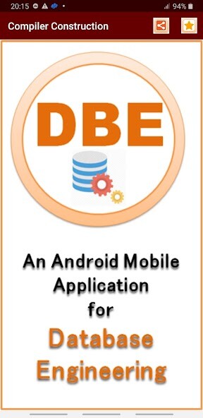 Run android online APK DBE App for Database Engg. from MyAndroid or emulate DBE App for Database Engg. using MyAndroid