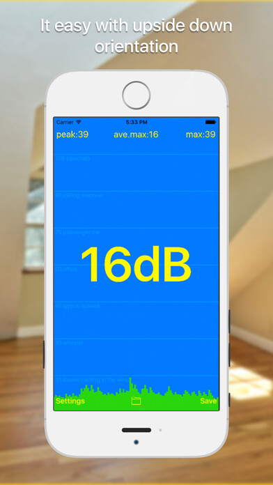 Emulate iPhone app dB meter lite - noise measure using MyAndroid