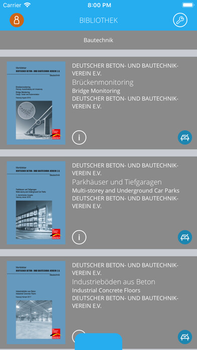Emulate iPhone app DBV-Schriften using MyAndroid