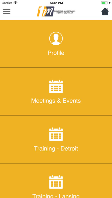 Emulate iPhone app DC1M Painters & Allied Trades using MyAndroid