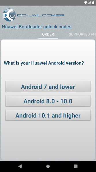 Run android online APK DC Huawei Bootloader Codes from MyAndroid or emulate DC Huawei Bootloader Codes using MyAndroid