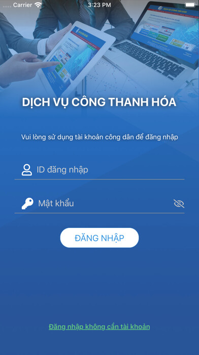 Emulate iPhone app Dịch vụ công tỉnh Thanh Hoá using MyAndroid Emulate iPhone app Dịch vụ công tỉnh Thanh Hoá using MyAndroid