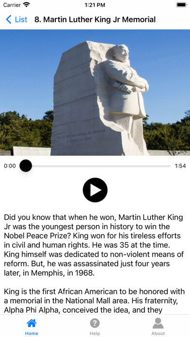 Emulate iPhone app DC Monuments using MyAndroid