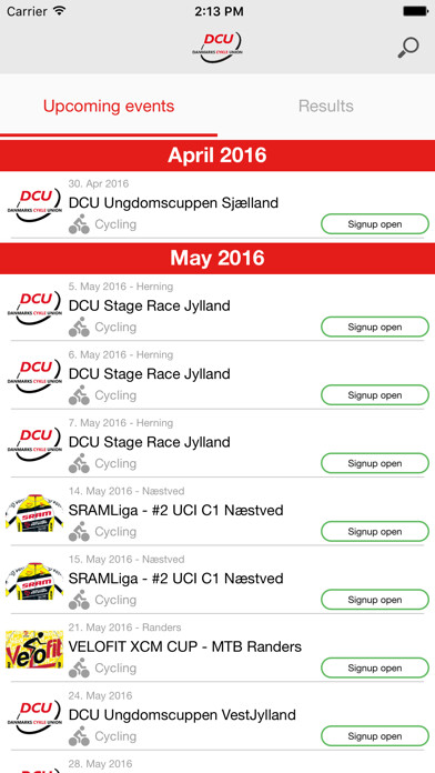 Emulate iPhone app DCU Kalender using MyAndroid