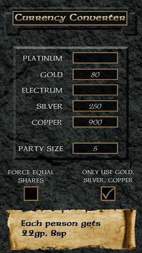 Run android online APK D&D Coin Converter from MyAndroid or emulate D&D Coin Converter using MyAndroid