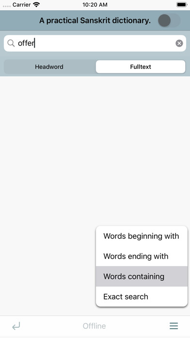 Emulate iPhone app DDSA Practical Sanskrit using MyAndroid