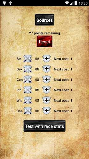 Run android online APK D&D Score Calculator (5E) from MyAndroid or emulate D&D Score Calculator (5E) using MyAndroid