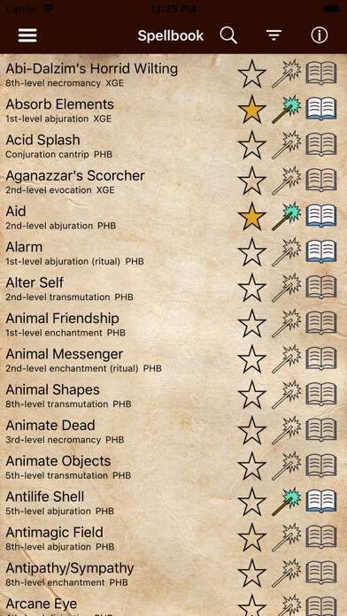 Emulate iPhone app D&D Spellbook 5e using MyAndroid Emulate iPhone app D&D Spellbook 5e using MyAndroid