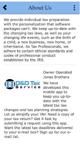 Run android online APK D&D Tax Service from MyAndroid or emulate D&D Tax Service using MyAndroid Run android online APK D&D Tax Service from MyAndroid or emulate D&D Tax Service using MyAndroid