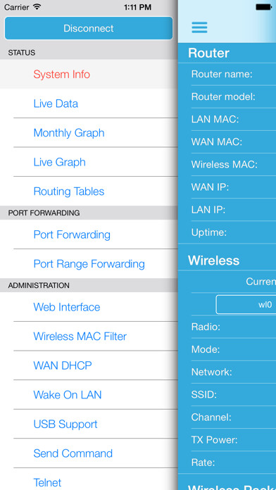 Emulate iPhone app DD-WRT Legacy using MyAndroid
