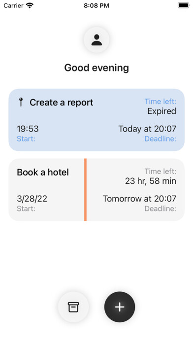 Emulate iPhone app Deadline App using MyAndroid
