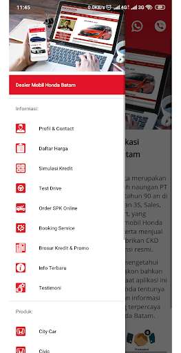 Run android online APK Dealer Mobil Honda Batam from MyAndroid or emulate Dealer Mobil Honda Batam using MyAndroid