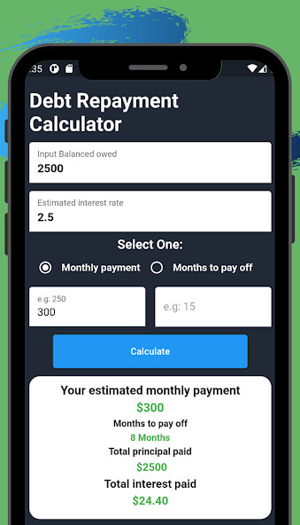 Run android online APK Debt Repayment Calculator from MyAndroid or emulate Debt Repayment Calculator using MyAndroid