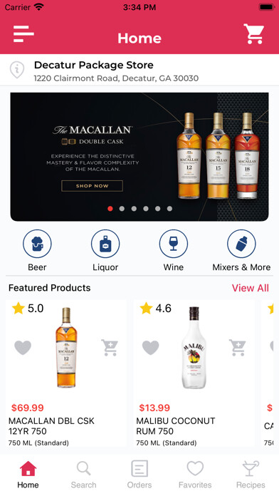 Emulate iPhone app Decatur Package Store using MyAndroid Emulate iPhone app Decatur Package Store using MyAndroid