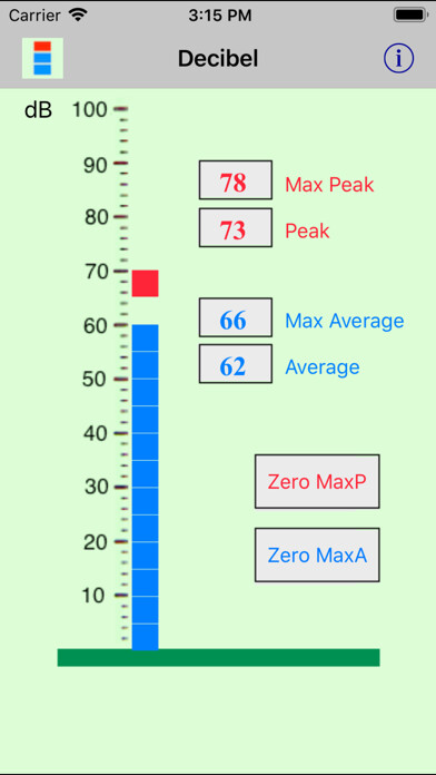 Emulate iPhone app Decibel-domestic using MyAndroid