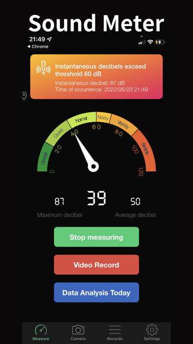 Emulate iPhone app Decibel Meter: Sound dB Level using MyAndroid Emulate iPhone app Decibel Meter: Sound dB Level using MyAndroid