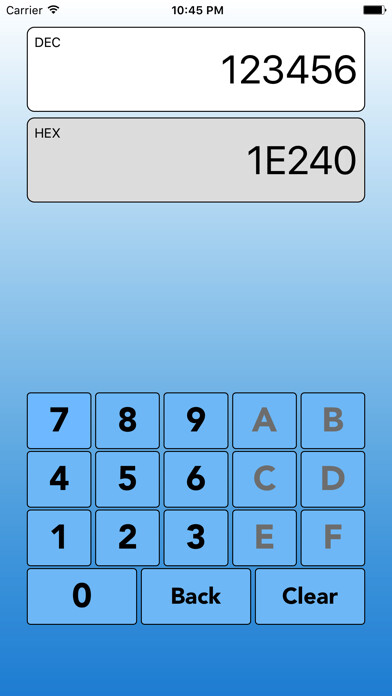 Emulate iPhone app Decimal To Hex Converter using MyAndroid Emulate iPhone app Decimal To Hex Converter using MyAndroid
