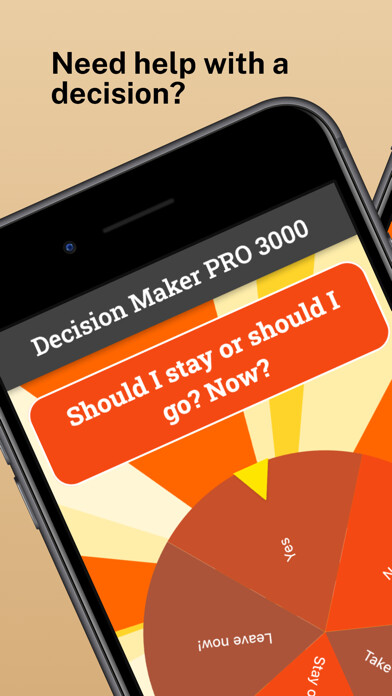 Emulate iPhone app Decision Maker PRO 3000 using MyAndroid