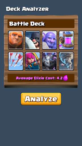 Emulate Android APK Deck Analyzer for Clash Royale