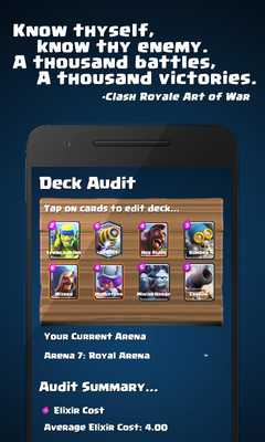 Emulate Android APK Deck Audit for Clash Royale
