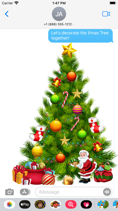 Emulate iPhone app Decor Christmas Tree Stickers using MyAndroid Emulate iPhone app Decor Christmas Tree Stickers using MyAndroid