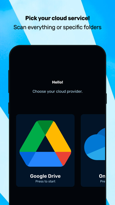 Emulate iPhone app DeDuplicate - Cloud Cleaner using MyAndroid