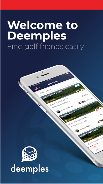Emulate iPhone app Deemples - Find Golf Buddies using MyAndroid Emulate iPhone app Deemples - Find Golf Buddies using MyAndroid
