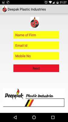 Emulate Android APK DEEPAK PLASTIC ONLINE ORDER.