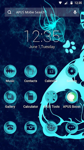Emulate Android APK Deep blue theme for APUS Emulate Android APK Deep blue theme for APUS