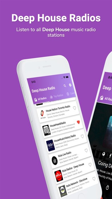 Emulate iPhone app Deep House Music Radio using MyAndroid