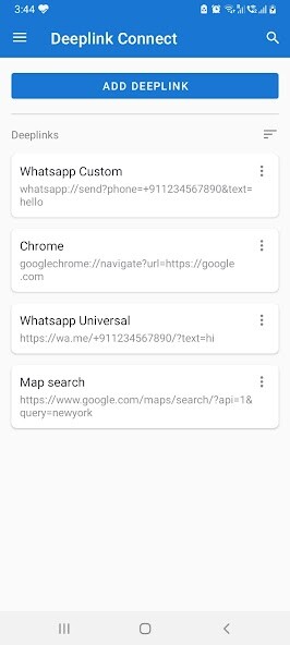Run android online APK Deeplink Connect from MyAndroid or emulate Deeplink Connect using MyAndroid