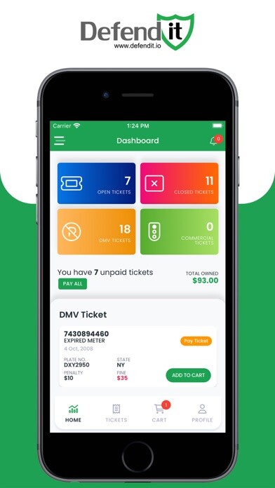 Emulate iPhone app Defendit LLC using MyAndroid